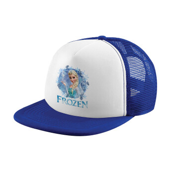 Frozen Elsa, Καπέλο Ενηλίκων Soft Trucker με Δίχτυ Blue/White (POLYESTER, ΕΝΗΛΙΚΩΝ, UNISEX, ONE SIZE)