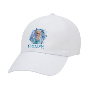 Frozen Elsa, Καπέλο Ενηλίκων Baseball Λευκό 5-φύλλο (POLYESTER, ΕΝΗΛΙΚΩΝ, UNISEX, ONE SIZE)