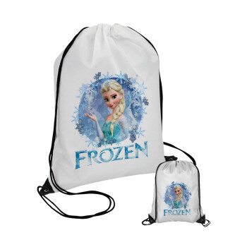 Frozen Elsa, Τσάντα πουγκί με μαύρα κορδόνια (1 τεμάχιο)