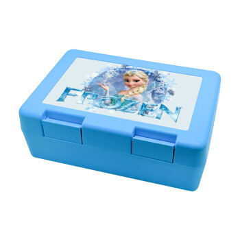 Frozen Elsa, Children's cookie container LIGHT BLUE 185x128x65mm (BPA free plastic)