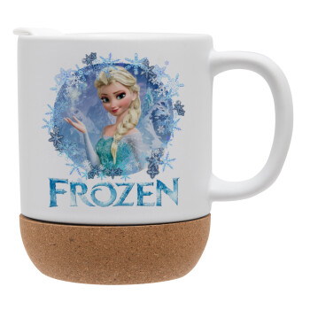 Frozen Elsa, Ceramic coffee mug Cork (MAT), 330ml (1pcs)