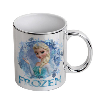 Frozen Elsa, Mug ceramic, silver mirror, 330ml