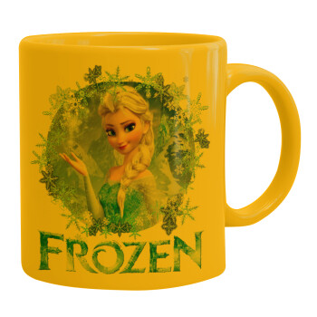 Frozen Elsa, Ceramic coffee mug yellow, 330ml (1pcs)