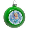 Green Christmas tree ornament bauble 8cm