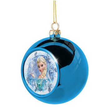 Frozen Elsa, Blue Christmas tree ball ornament 8cm