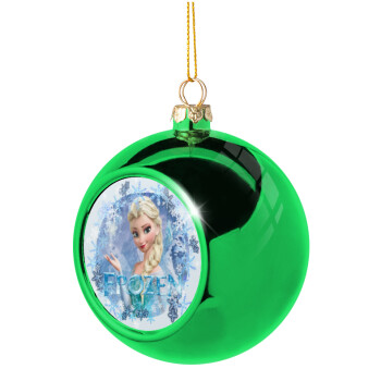 Frozen Elsa, Green Christmas tree ornament ball 8cm