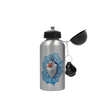 Frozen Olaf, Metallic water jug, Silver, aluminum 500ml