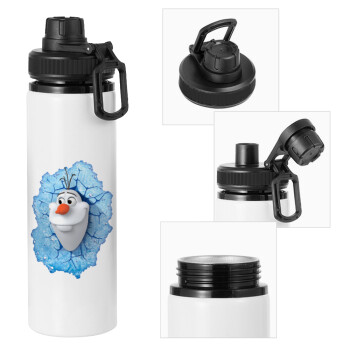 Frozen Olaf, Metal water bottle with safety cap, aluminum 850ml
