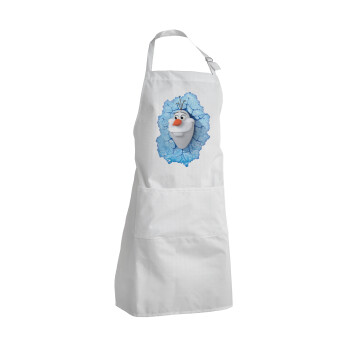 Frozen Olaf, Adult Chef Apron (with sliders and 2 pockets)