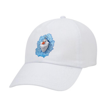 Frozen Olaf, Καπέλο Ενηλίκων Baseball Λευκό 5-φύλλο (POLYESTER, ΕΝΗΛΙΚΩΝ, UNISEX, ONE SIZE)