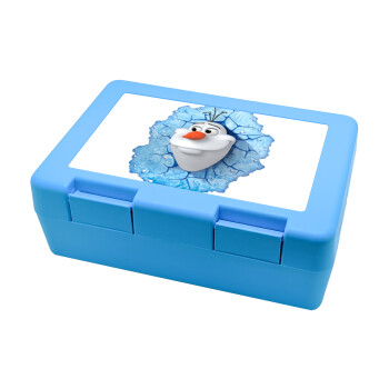 Frozen Olaf, Children's cookie container LIGHT BLUE 185x128x65mm (BPA free plastic)