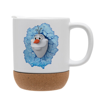 Frozen Olaf, Ceramic coffee mug Cork (MAT), 330ml (1pcs)