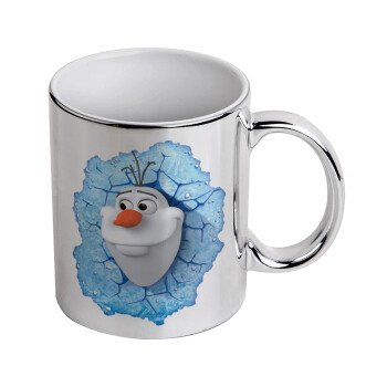 Frozen Olaf, Mug ceramic, silver mirror, 330ml