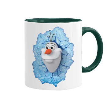 Frozen Olaf, Mug colored green, ceramic, 330ml