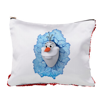 Frozen Olaf, Red sequin cosmetic bag