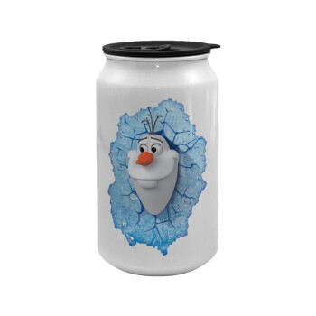 Frozen Olaf, Κούπα ταξιδιού μεταλλική με καπάκι (tin-can) 500ml