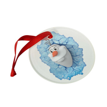 Frozen Olaf, Christmas ornament glass 9cm