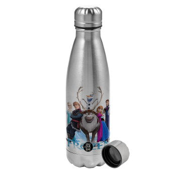 Frozen, Metallic water bottle, stainless steel, 750ml