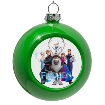 Frozen, Green Christmas tree ornament bauble 8cm