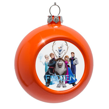 Frozen, Orange Christmas tree ornament bauble 8cm