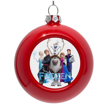 Frozen, Red Christmas tree ornament bauble 8cm