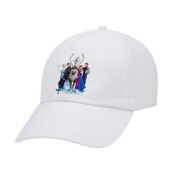 Frozen, Καπέλο Ενηλίκων Baseball Λευκό 5-φύλλο (POLYESTER, ΕΝΗΛΙΚΩΝ, UNISEX, ONE SIZE)