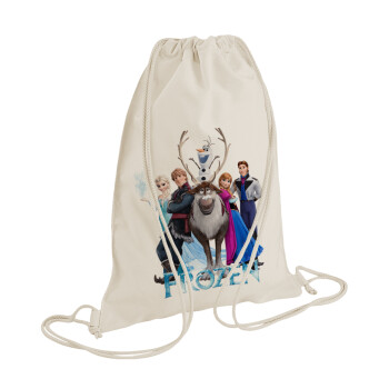 Frozen, Backpack bag GYMBAG natural (28x40cm)