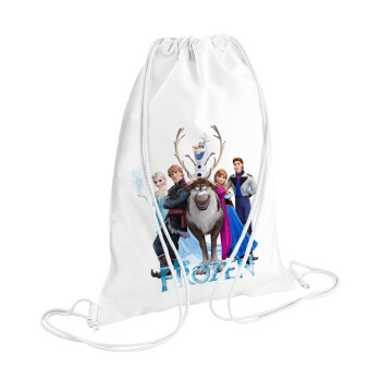 Frozen, Backpack pouch GYMBAG white (28x40cm)