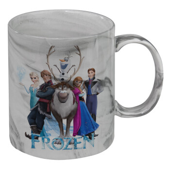 Frozen, Mug ceramic marble style, 330ml