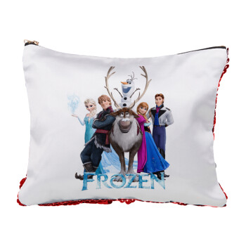 Frozen, Red sequin cosmetic bag