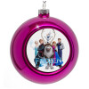 Purple Christmas tree ornament bauble 8cm