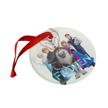 Frozen, Christmas ornament glass 9cm