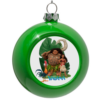 Vaiana, Green Christmas tree ornament bauble 8cm