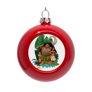 Vaiana, Red Christmas tree ornament bauble 8cm