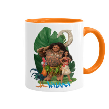 Vaiana, Mug colored orange, ceramic, 330ml