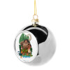 Χριστουγεννιάτικη μπάλα δένδρου Ασημένια 8cm