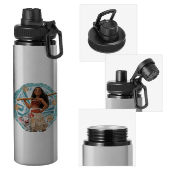 Moana, Metallic water bottle with safety cap, 850ml aluminum