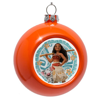 Moana, Orange Christmas tree ornament bauble 8cm