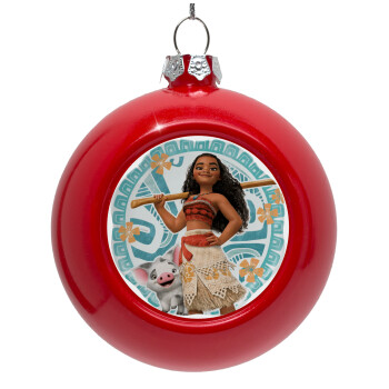 Moana, Red Christmas tree ornament bauble 8cm