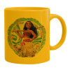 Ceramic coffee mug yellow