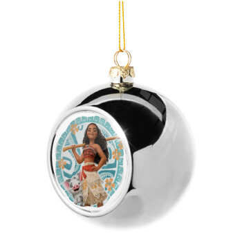 Moana, Silver 8cm Christmas tree ball ornament