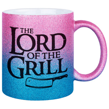The Lord of the Grill, Κούπα Χρυσή/Μπλε Glitter, κεραμική, 330ml