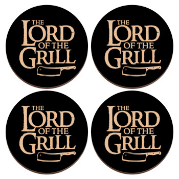 The Lord of the Grill, ΣΕΤ x4 Σουβέρ ξύλινα στρογγυλά plywood (9cm)