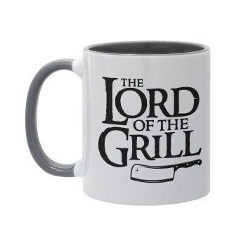 The Lord of the Grill, Mug colored grey, ceramic, 330ml