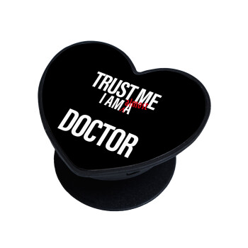 Trust me, i am (almost) Doctor, Phone Holders Stand  καρδιά Μαύρο Βάση Στήριξης Κινητού στο Χέρι