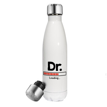 DR. Loading..., Metal mug thermos White (Stainless steel), double wall, 500ml