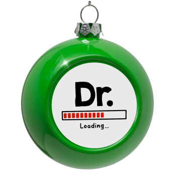 DR. Loading..., Green Christmas tree ornament bauble 8cm