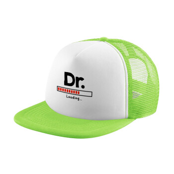 DR. Loading..., Adult Soft Trucker Hat with Mesh GREEN/WHITE (POLYESTER, ADULT, ONE SIZE)