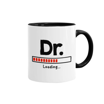 DR. Loading..., Mug colored black, ceramic, 330ml