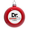 Red Christmas tree ornament bauble 8cm